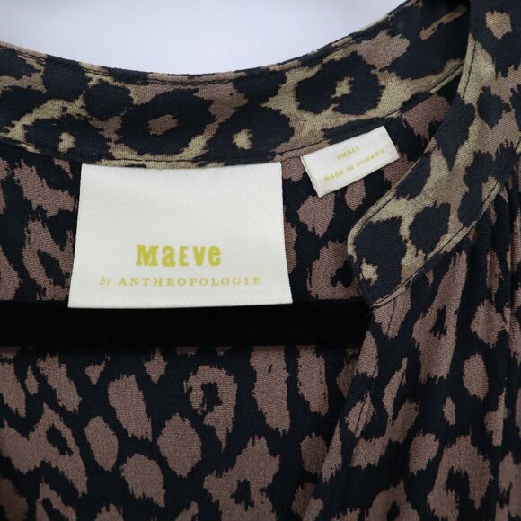 Maeve Juno Dress Womens S Brown Trendy Career Office Wear Animal Print Classic - Picture 3 of 16